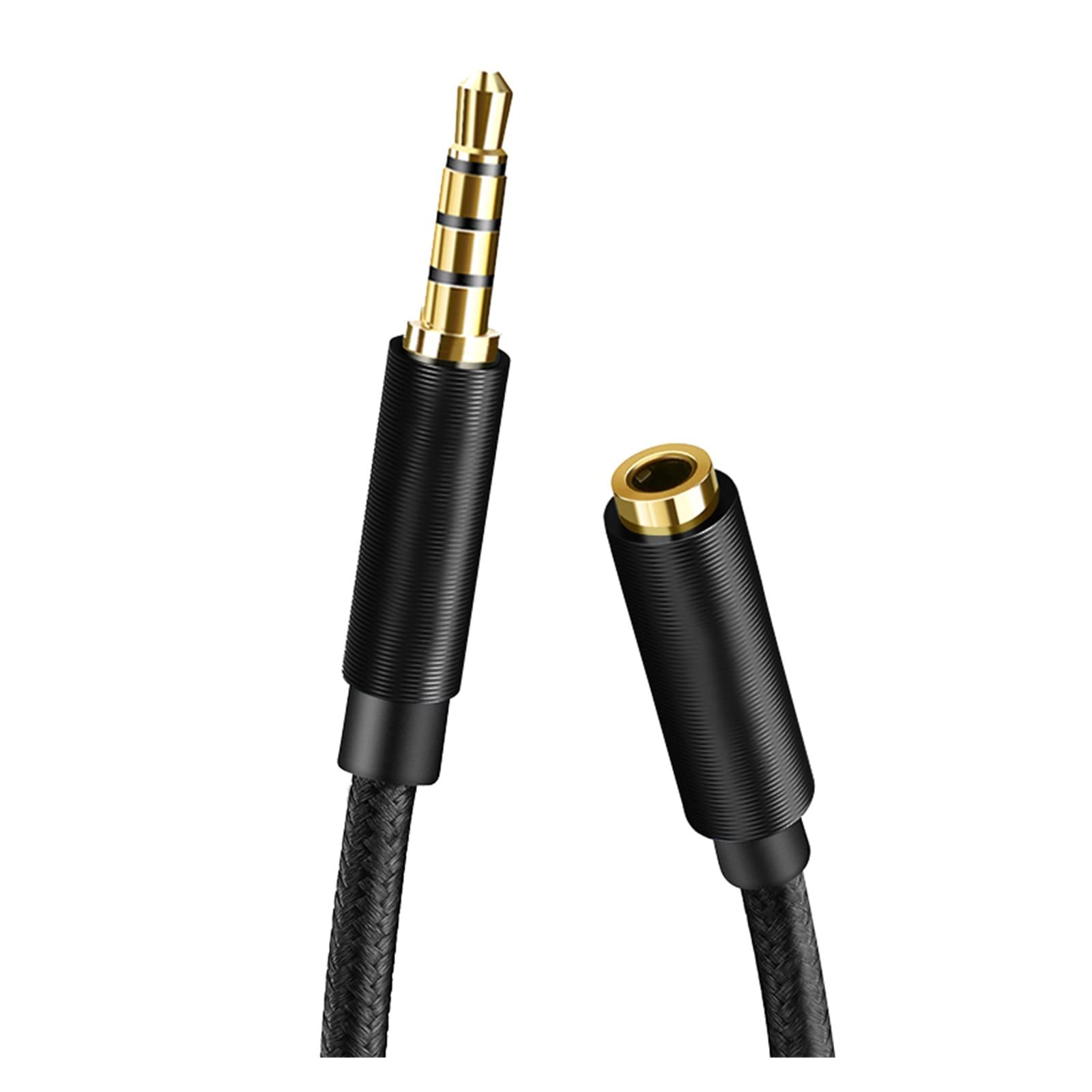 PIKETU 2 pièces casque rallonge câble adaptateur sans perte 3.5mm mâle à femelle double avec contrôle de ligne de Microphone (Size : 5m)