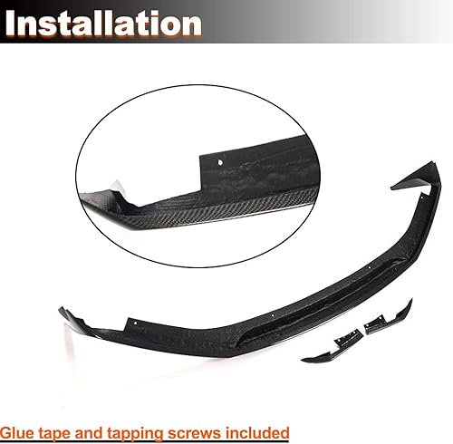 Miniatura 5 de MCARCAR KIT Borde de parachoques delantero de fibra de carbono para Subaru BRZ Coupé de 2 puertas 2019-2021 Protector divisor de alerón de barbilla