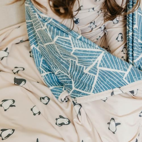 Image of Copper Pearl Jumbo 3-Layer Baby Blanket: Soft Baby Quilts for Boys and Girls | Breathable, Cozy, Toddler Blanket | Baby Quilt for Newborns | 46x46 Premium Polyester /Rayon | Penguins