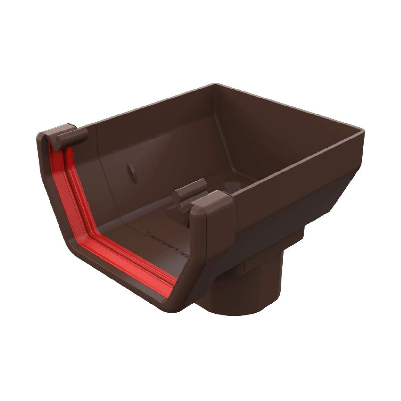 Freeflow Brown Square Gutter Stop End Outlet, 114Mm Rain Water Systems