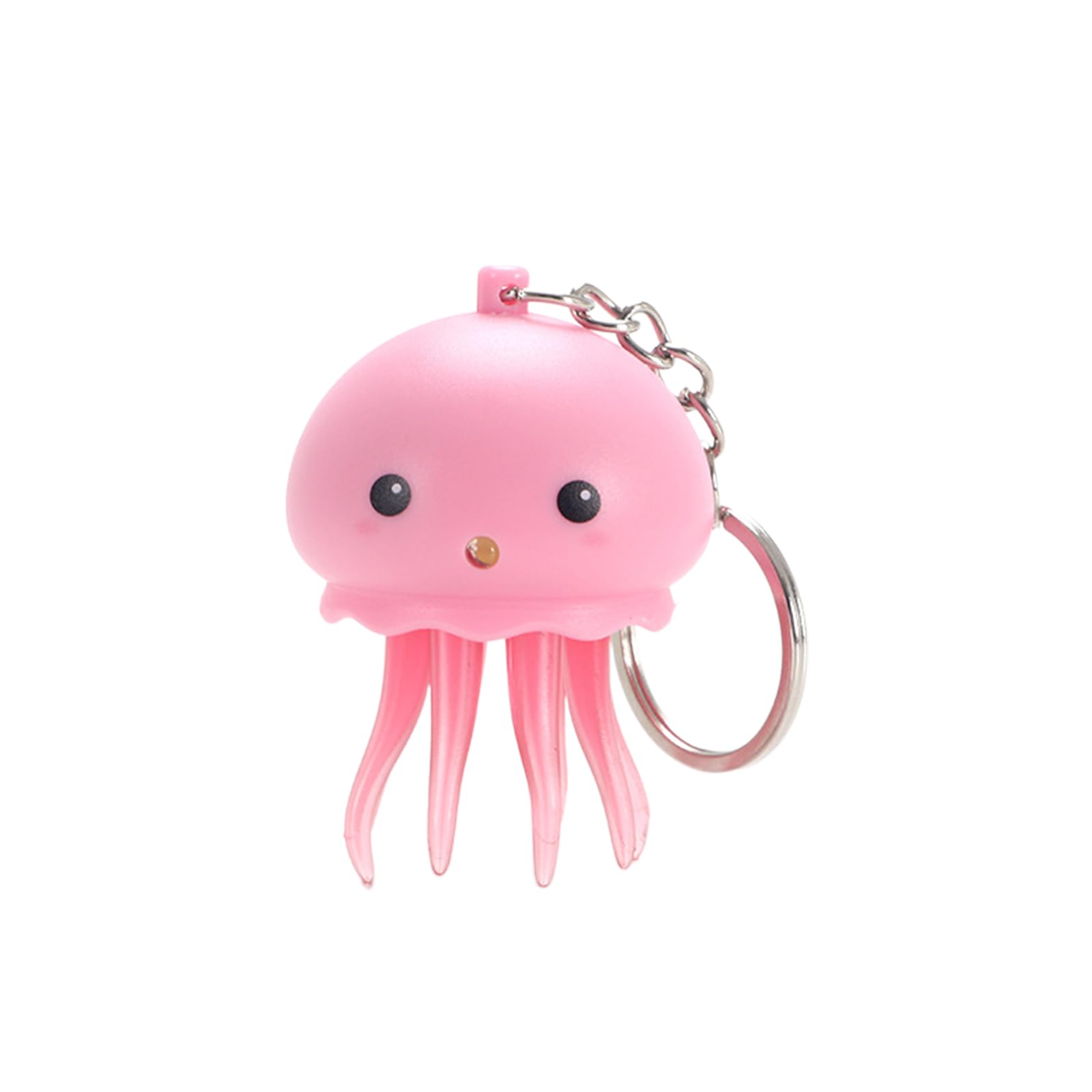 HAISENG Glow Jellyfish Keychain Unique Anime Figurine Pendant Keyring Car Keys Bag Toy Keyholder Colorful Jellyfish Keyring For Backpack