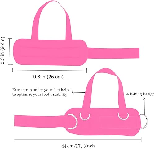 Miniatura 8 de Correas de tobillo, tobilleras, puños de muñeca, correas acolchadas, correas ajustables para fitness, anilla en D para máquina de cable con