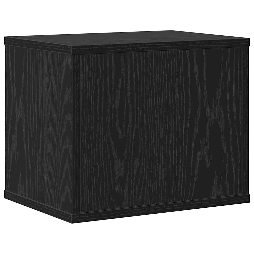 Organizador de escritorio de madera de roble negro, 36 x 26 x 29,5 cm, estante con compartimento para oficina, documentos, archivos, carpetas, oficina en casa para el orden en el lugar de