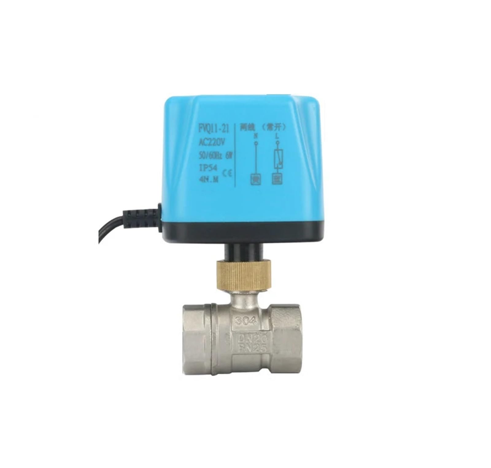 HKYPCOKVK 3/4" Normally Closed Motorized Ball Valve 220V 12V 24V 2-Wire Electric(CLOSED-220VAC)