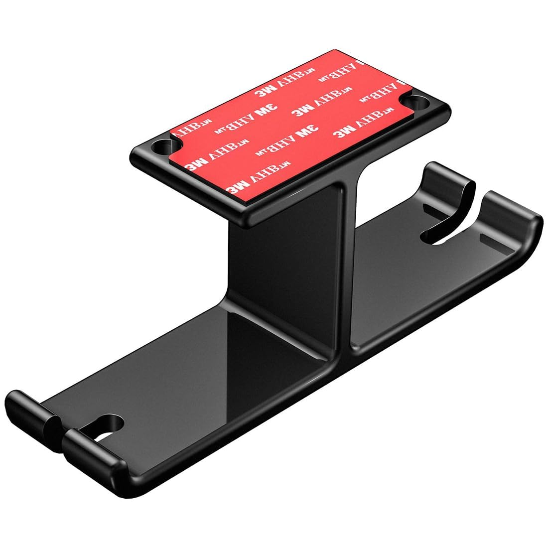 Geggal Aluminum Headphone Hanger for Desk | Under Desk Gaming Headset Holder with Strong Adhesive Mount | Universal Headphone Hook with Cable Organizer | Space Saving Headphone Stand | Black-image-25