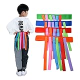 Housoutil Schwanzfangspiel Gürtel, 4-Teiliger Ziehen Fangen Spiel Für Familienfeiern Parks Wiedersehensfeiern Geburtstagsfeiern Camping Und Outdoor-Aktivitäten (Blau Rot Orange Grün)