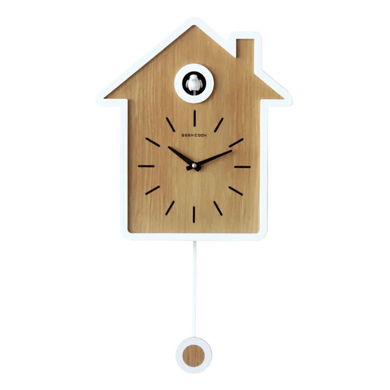 GOXQIT 1 Pcs Cuckoo Clock Pendulum Wall Watches Luxury Birds Mechanism Clocks Home Decor Living Room Decoration For Living Room(Brown)