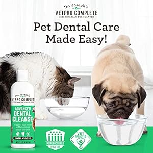 VetPro Complete Dr. Joseph’s Advanced Dental Cleanse, 8 Ounces, Cat and Dog Breath Freshener Water Additive for Dental Care, Fights Dog Bad Breath, Teeth Cleaning, Plaque and Tartar Remover