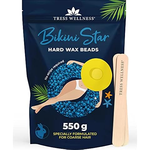 Tress Wellness Waxing Perlen - Wax Perlen Für Sensible Haut ohne Wachsstreifen - 550g bis zu 50 mal Waxen - Wachsperlen Haarentfernung Wachs Cover