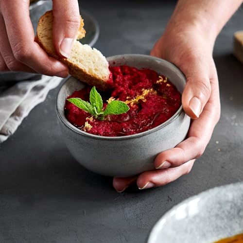 Springlane Misty Cliff - Set di 2 ciotole in gres porcellanato, colore: Grigio - immagine 6