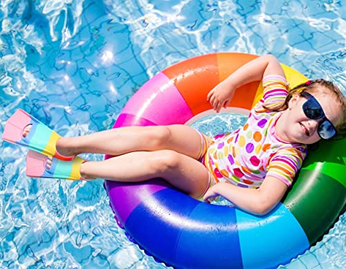 Junrife Kids Swim Fins,Swimming Training Fins With Mesh Bag,Comfortable Rubber Flippers For Swimming And Diving.size Suitable Youth Girls And Boys X-Small #TOP3