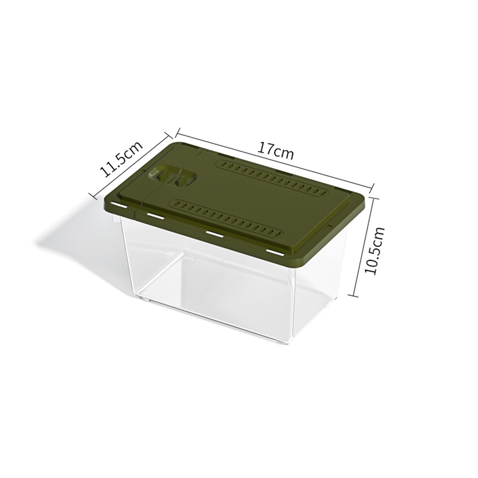 Aquarium PET-Haushaltsfischtank Schildkrötentank Außenfänger Spezialbehälter Haushaltsfütterungsbox mit Schiebedeckel Aquarium Starter Kits(Schwarz,17x11.5x10.5cm)