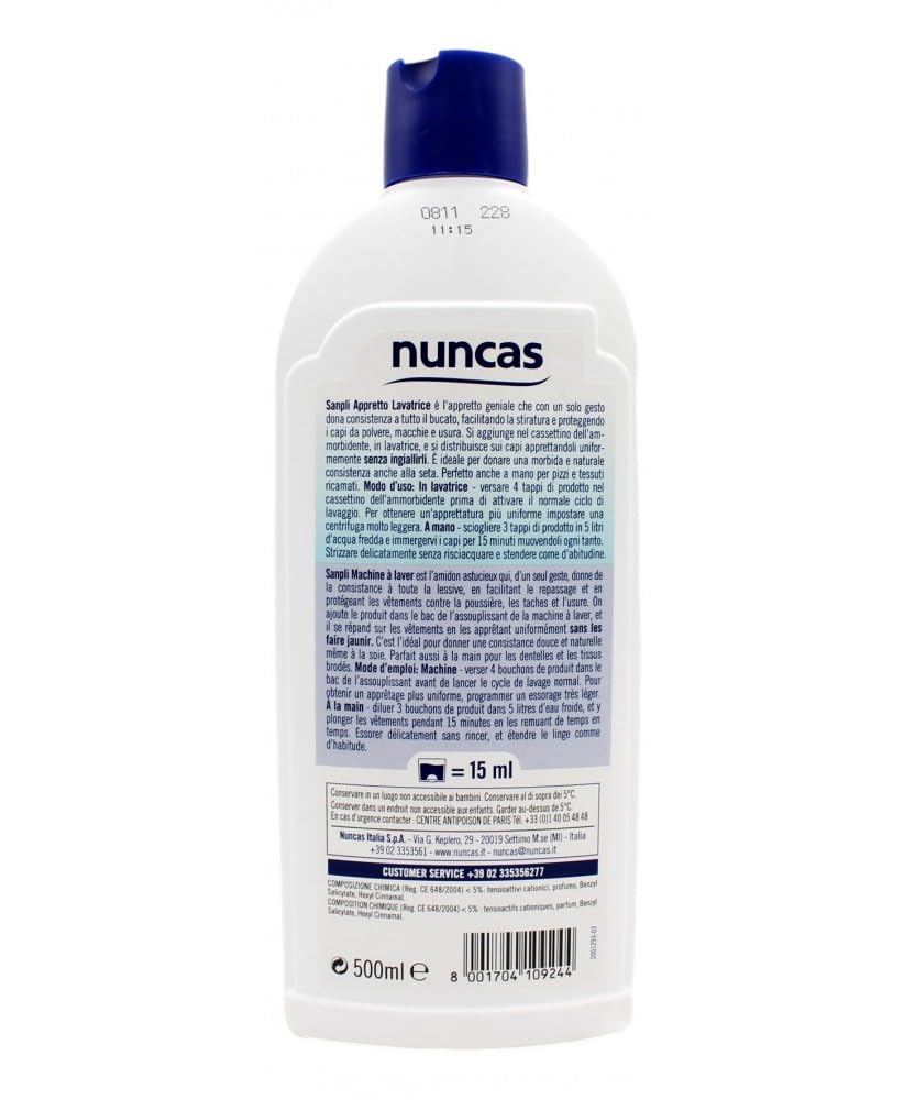 Nuncas Italia S.P.A. Sanpli Appretto Lavadora - 500 ml