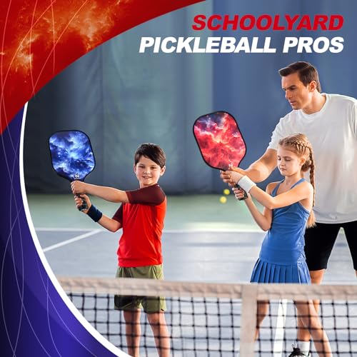 Image of niupipo Pickleball Paddles Set of 2 or 4, USAPA Approved Fiberglass Pickleball Paddle Set with Balls and Bag, Polypropylene Honeycomb Core, Lightweight Pickleball Paddles for Beginners Men Women