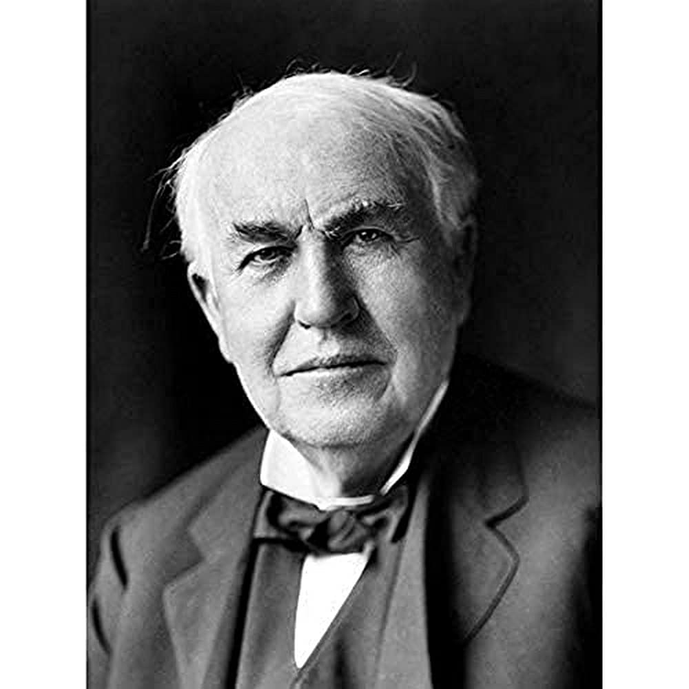 Portrait Inventor Thomas Alva Edison Old Photo Unframed Wall Art Print Poster Home Decor Premium