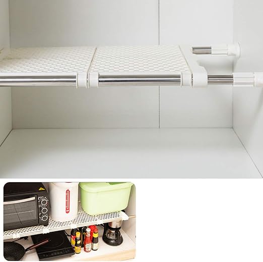 Amazon つっぱり棚 伸縮棚 強力 突っ張り棚 幅53 80cm 耐荷重 60kg 押入れ ラック 脱衣所 洗面所 室 内物干し つっぱり棒 つっぱり棚 オンライン通販