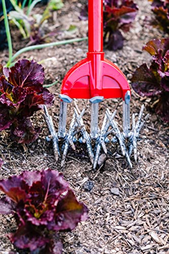 Garden Weasel Cultivator And Hand Tiller 90206 - Garden Tiller With Detachable Tines - Manual Hand Ground Tiller - Weather And Rust Resistant - Carbon Steel #TOP2