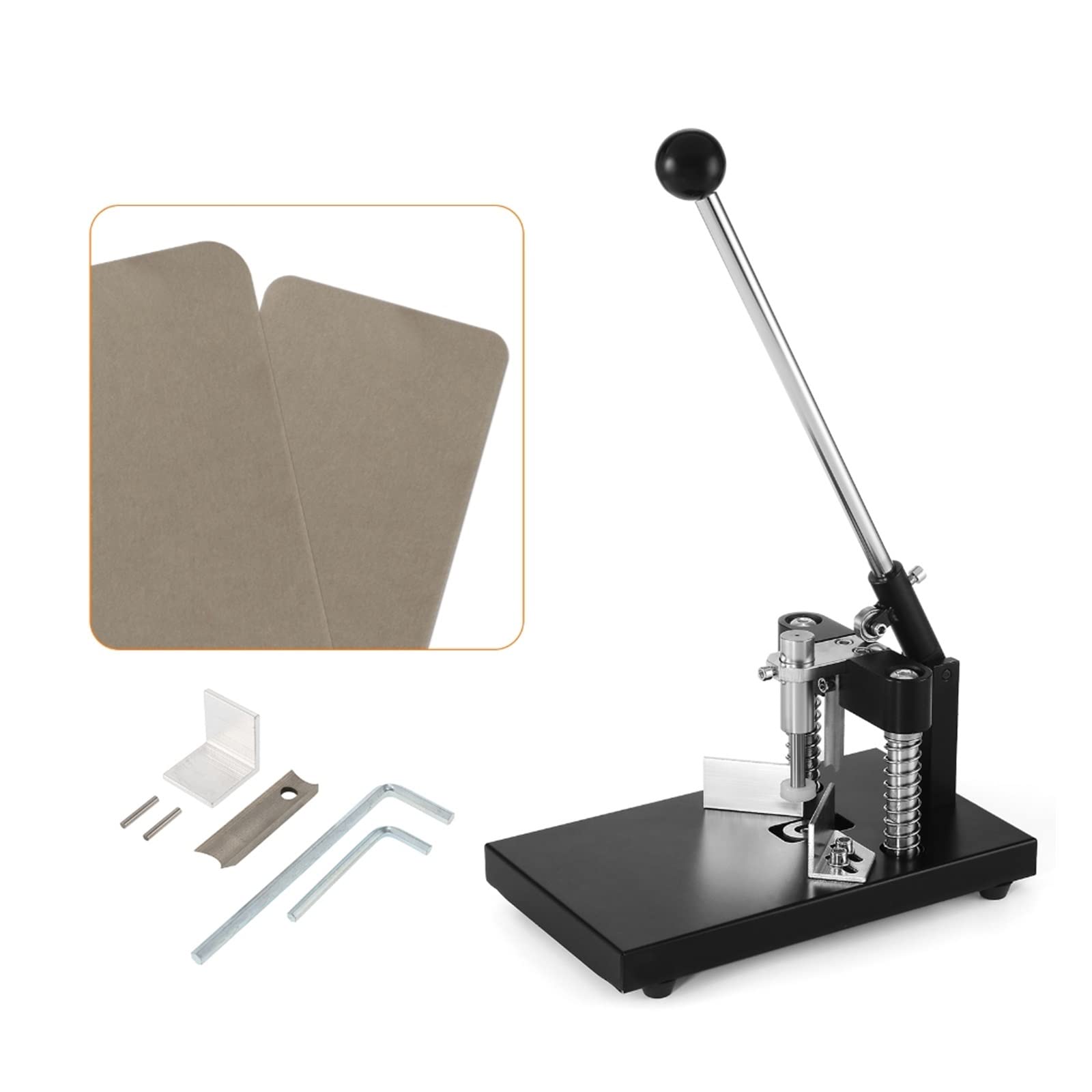 Maszyna do zaokrąglania rogów R6mm R10mm Heavy Duty papierowy nóż do rogów dziurkacz z urządzeniem do przytrzymywania papieru A3 stal metalowa(Black with R6 R10)
