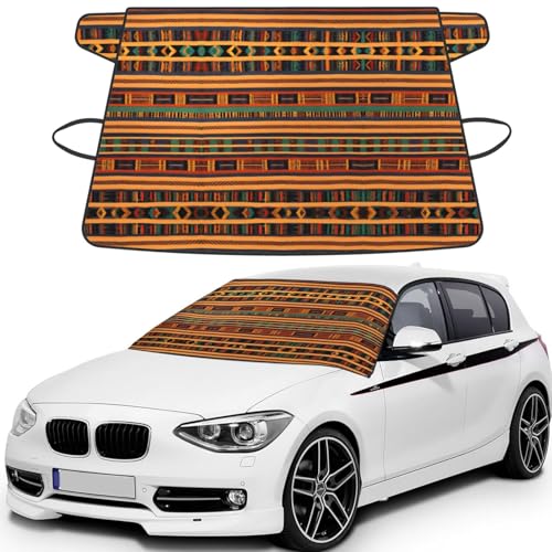 Cubierta de parabrisas con estampado africano para proteger el coche del hielo invernal