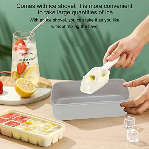 Molde para cubitos de hielo de silicona con tapa y pala miniatura 6