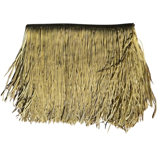 LJBD Künstliches Strohdach Palmdach Paneele Feuerfeste Synthetische Grasdach Anti-Aging für Tiki Bar Hütte Garten Terrassenschirmabdeckungen Hawaii Party Dekoration(Size:30pcs,Color:Lightyella)