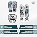 Spall Pro US Boxing Acessories - MMA Head Gear, Shin Instep Guards, Boxing Gloves (Set of 3) (White, Small)