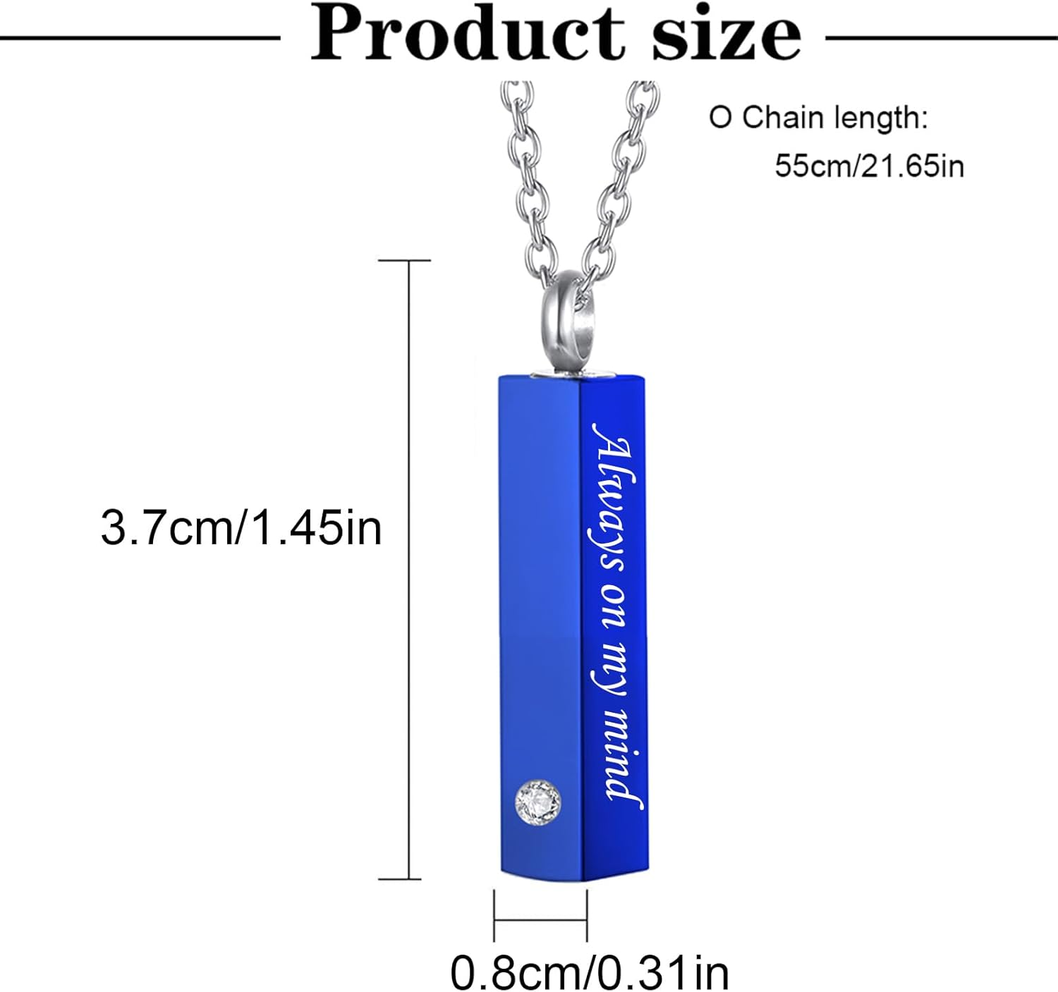 weikui 16 Pieces Urn Necklace for Ashes for Human Cremation Jewelry for Ashes Square Small BarKeepsake Pendant for Women Men Loved Ones - Image 2