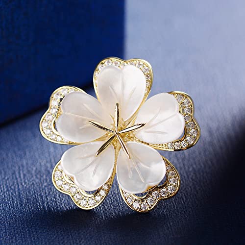 Frauen Brosche Pin Muschel Blume Brosche Elegantes Temperament Einfache Kleidung Zubehör Pin Anzug Jacke Zubehör Corsage Weibliche Exquisite Broches