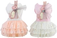 Vista 3 de Vestido morado para perro Chihuahua - Lindos vestidos para perras para ropa de cachorros pequeños - Ropa para mascotas hembras