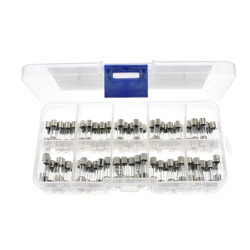 Miniatura 5 de VEGET - Juego surtido de 100 fusibles de vidrio de soplado rápido, 10 valores de amplificador de 0.197 x 0.787 in, 250 V, 0.2, 0.5, 1, 2, 3, 5, 8,