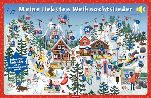 Meine liebsten Weihnachtslieder: Adventskalender mit 24 leicht auslösbaren Sounds | Sound-Adventskalender für die Allerkleinsten mit 24 Weihnachtsliedern