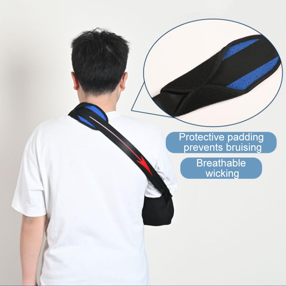 Universal Arm Sling for Shoulder Injury Shoulder Immobilizer Adjustable Arm Support Strap for Broken Wrist, Elbow, Dislocated Shoulder Support Brace Arm Shoulder Sling Arm Brace for Left and Right Arm - Image 4
