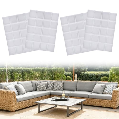 Apipi Wind Resistant Weighted Pillow Inserts for Outdoor - 4 Pack 1lb Each Hidden Weighted Inserts Help Keep Pillows in Place Easy to Install & Remove for Windy Patios Beach & Desert 8 x 7