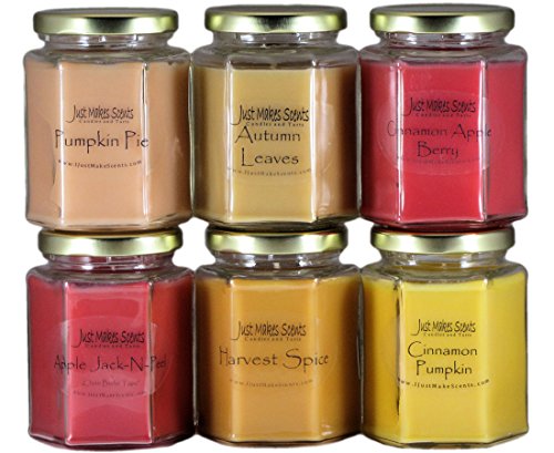 Autumn Fragrance Candle Pack - Autumn Leaves, Apple Jack-N-Peel, Cinnamon Apple Berry, Harvest Spice, Pumpkin Pie, And Cinnamon Pumpkin Including Shipping #TOP30
