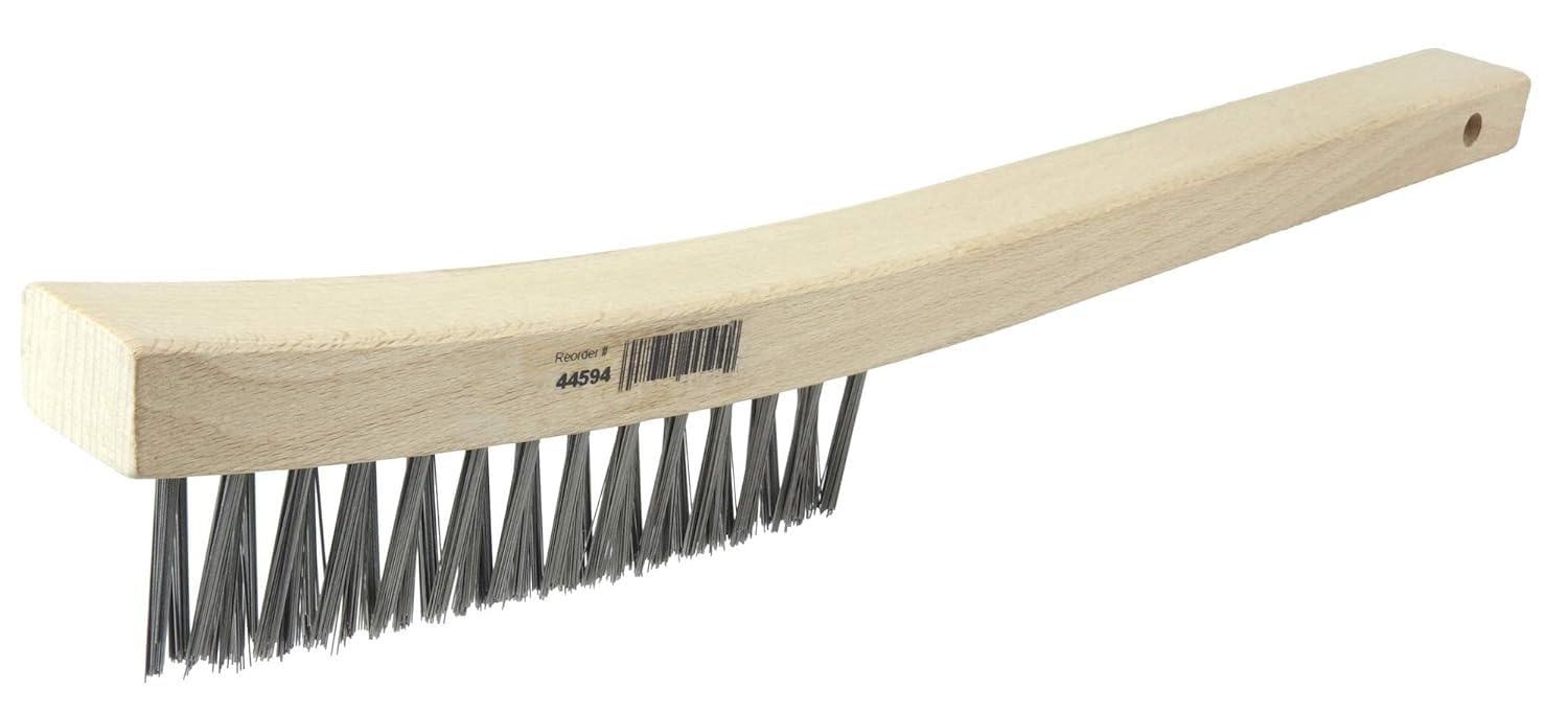 Weiler 44594 V-Groove Hand Wire Scratch Brush, .012 Carbon Steel