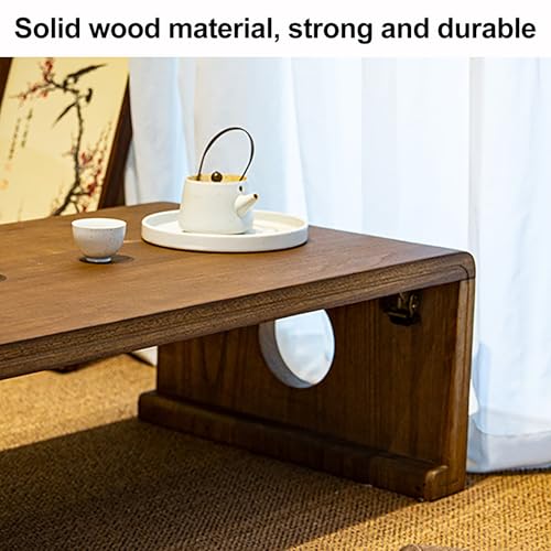 Table basse japonaise design élégant avec chemin de table haut de gamme