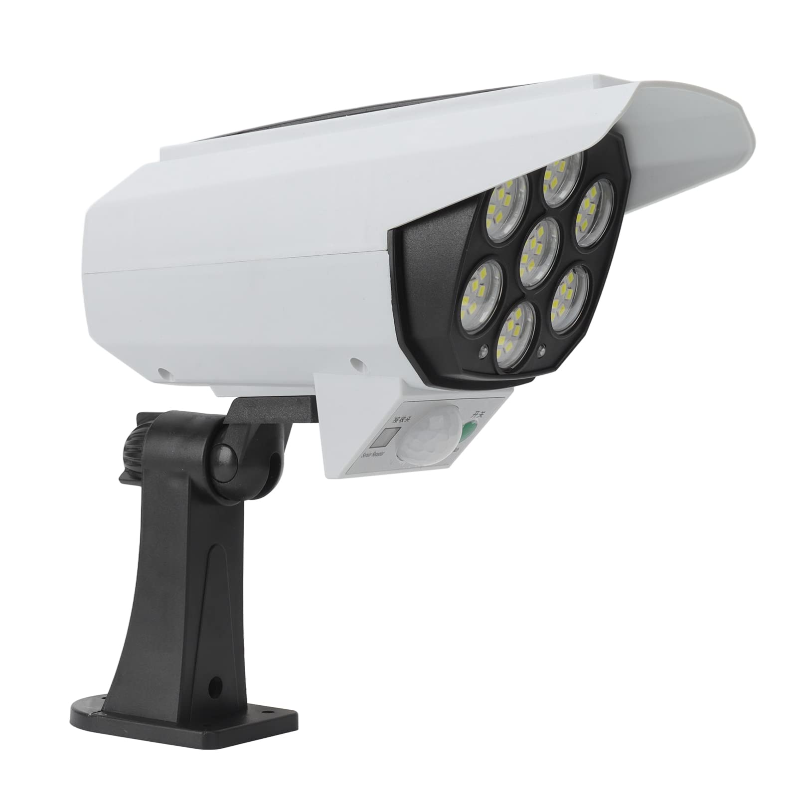 Lumière de Moniteur de Caméra Factice, Caméra de sécurité à énergie Solaire Fausse Surveillance sécurité Lumière Solaire LED Simulation Haute luminosité, Caméras de Surveillance