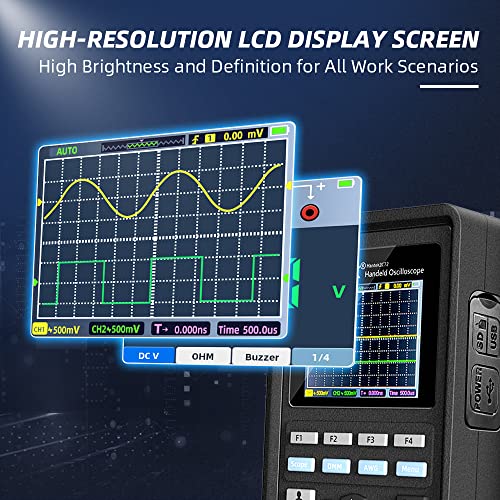 Image of Hantek 2C42 Handheld Oscilloscope Multimeter 2 in 1 Multi-Functions Tester 2CH+DMM 40MHz Digital Oscilloscope