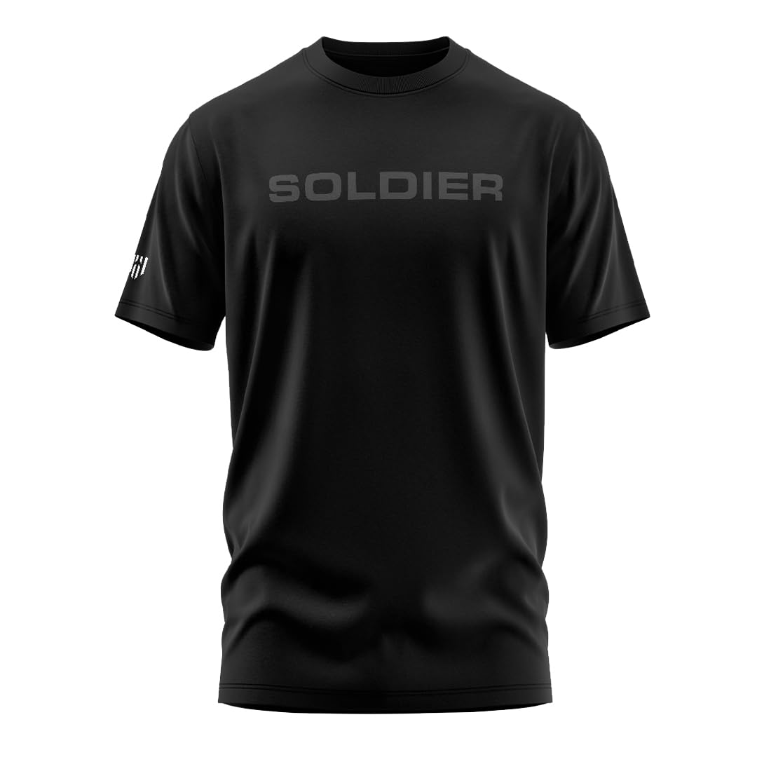 Aero ArmourSoldier Elite Printed Cotton T-Shirt | Half Sleeve | Regular Fit | Zero Shrinkage | Round Neck