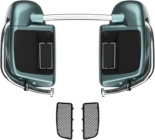 Miniatura 46 de Moto Onfire River Rock Gray (brillante) carenados inferiores aptos para H-D Touring Street Road King Glide FLTR 2014-2023, kits de calentadores