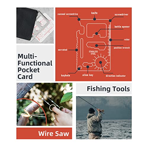 VEITORLD Gifts for Men Dad Him Christmas - Survival Gear and Equipment 12 in 1, Survival Kits - Cool Unique Fishing Hunting Birthday Gifts for Husband Teen Boy Boyfriend Women, Mens Stocking Stuffers - Image 7