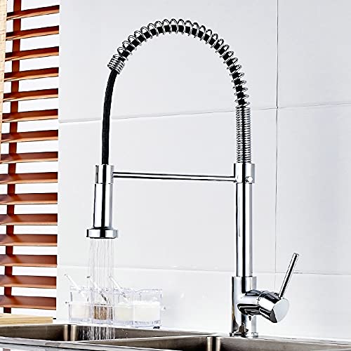 Robinet de cuisine mitigeur moderne chromé pour évier