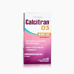 Calcitran D3 400UI 60 Comprimidos - Cálcio Citrato Malato com Vitamina D