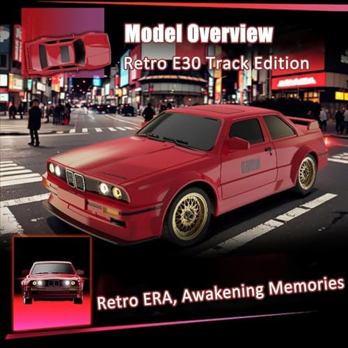 Image of Remote Controlled Car 1 /16 Scale RC Drift Car 2.4GHz 4WD High Speed 30+km /h Classic Vehicle with LED Lights Drifting Tires Racing Vehicle Toys Gifts for Adults Boys, Batteries Multicolor