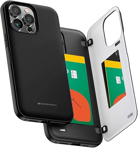 Miniatura 31 de GOOSPERY Parachoques magnético para puerta compatible con iPhone 15, funda con tarjetero, cartera con cierre magnético automático, protector