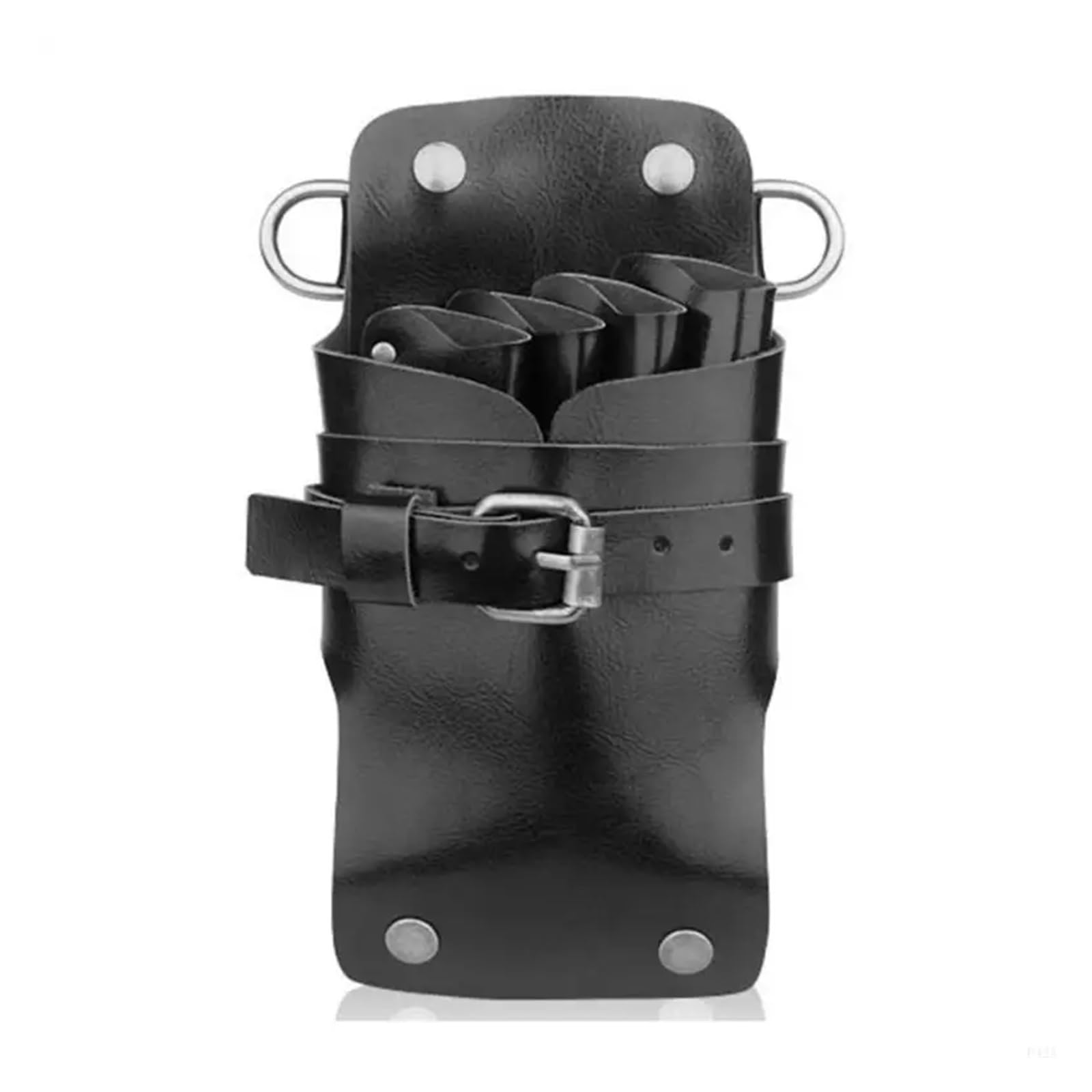 Strumenti for la cura dei capelli, salone, PU, ​​borsa for attrezzi da parrucchiere, fondine multi-tasca for barbieri, stilisti(Black)