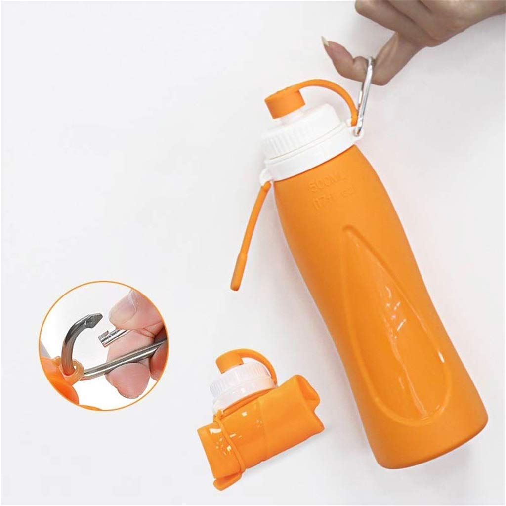 Faltbare Wasserflasche, 500 Ml Kieselgel Tragbar Weichwasserbeutel Benutzt for Outdoor-Sportarten