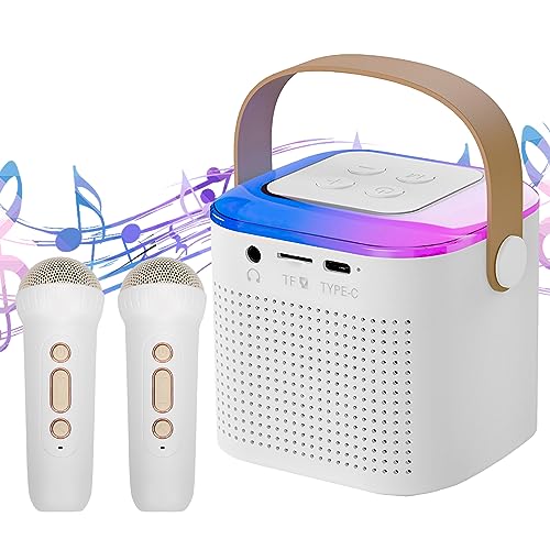 Bocinas, Musical Instruments Sebami Máquina de Karaoke, Máquina de Karaoke Profesional con 2 micrófonos inalámbricos Altavoz Bluetooth Efectos Cambiador de Voz y Luces LED, Soporte...