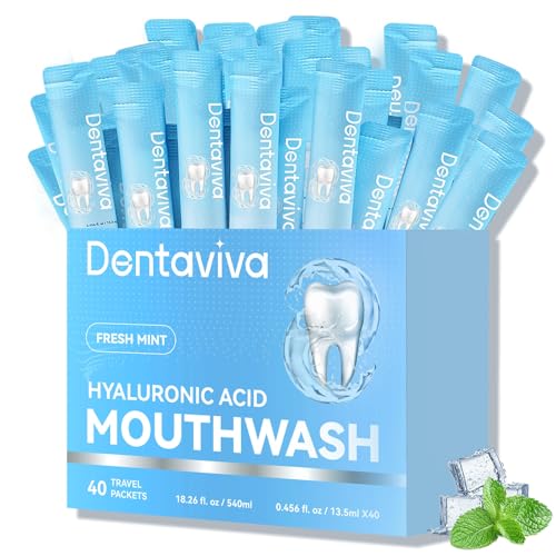 Travel Size Mouthwash β 40 Packets with Hyaluronic Acid