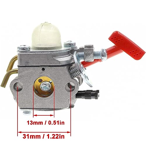 ZAMDOE WT-458 Carburetor for Homelite A03003 A03002 A04445A ST145 ST155 ST175 ST185 ST275 ST285 ST385 ST485 SX135 GST18 HBC18 HBC28 HBC30 HLT15 HLT16 HLT18 HLT28 String Trimmer with Spark Plug - Image 3